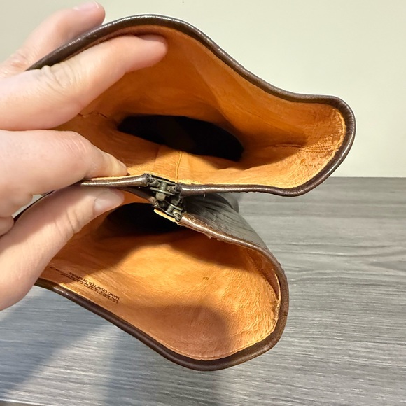 Born Dark Brown Leather Heeled Boots - Picture 4 of 6